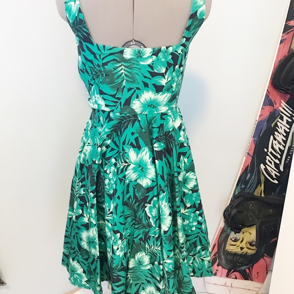 Zara - Floral Fit And Flare Dress - Picture 4 of 6